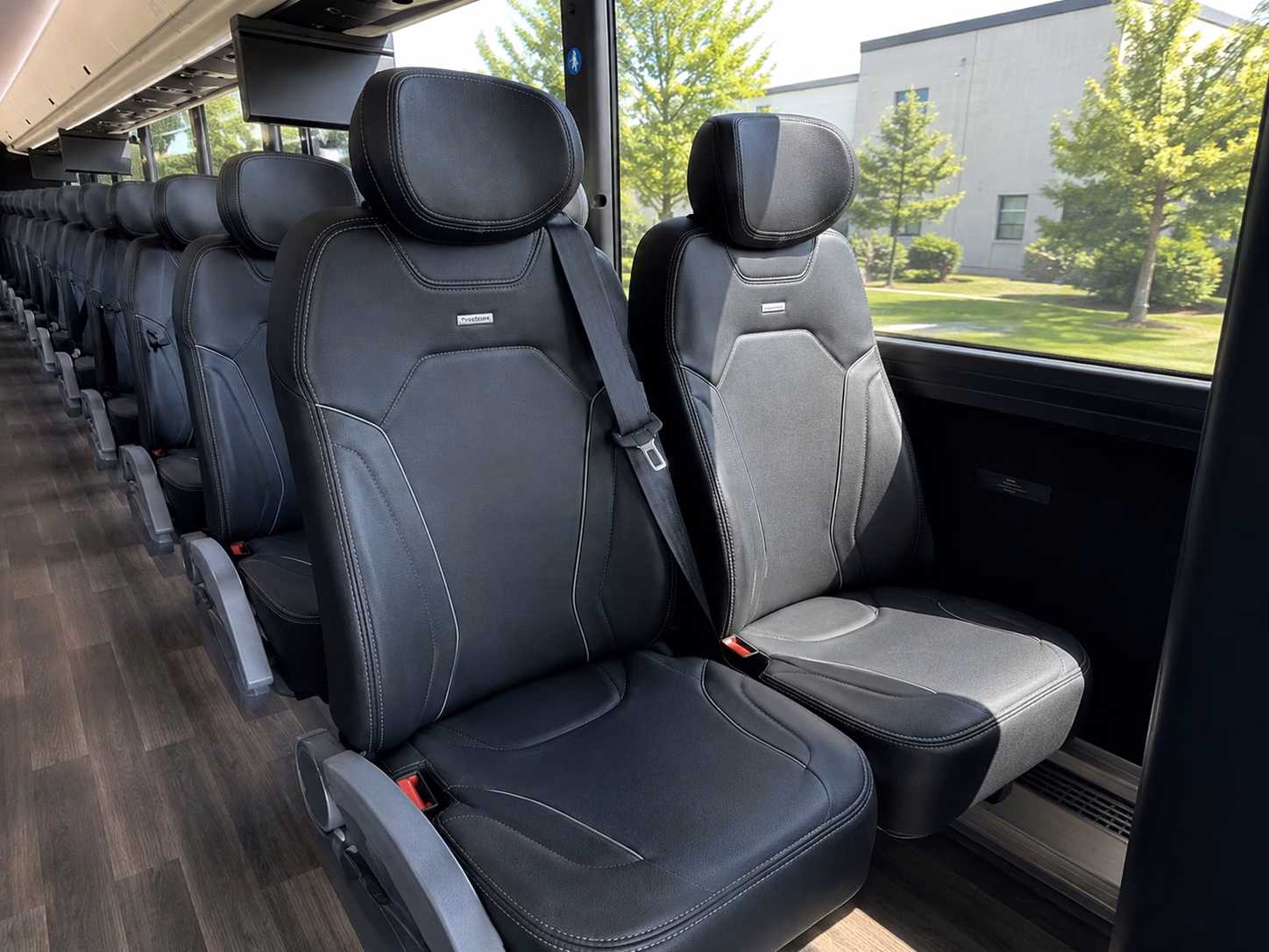 56 passenger charter bus interior