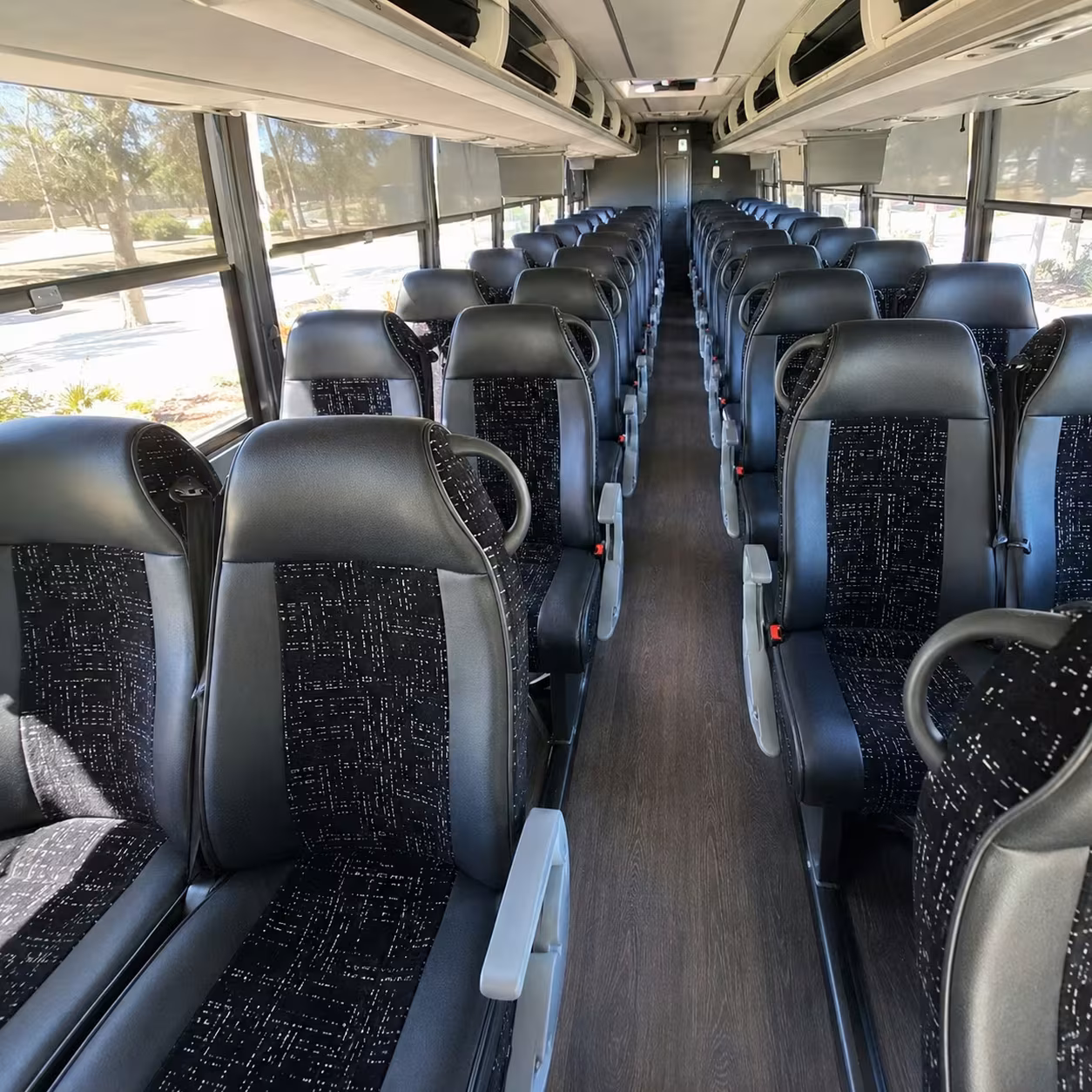 ann arbor charter bus interior