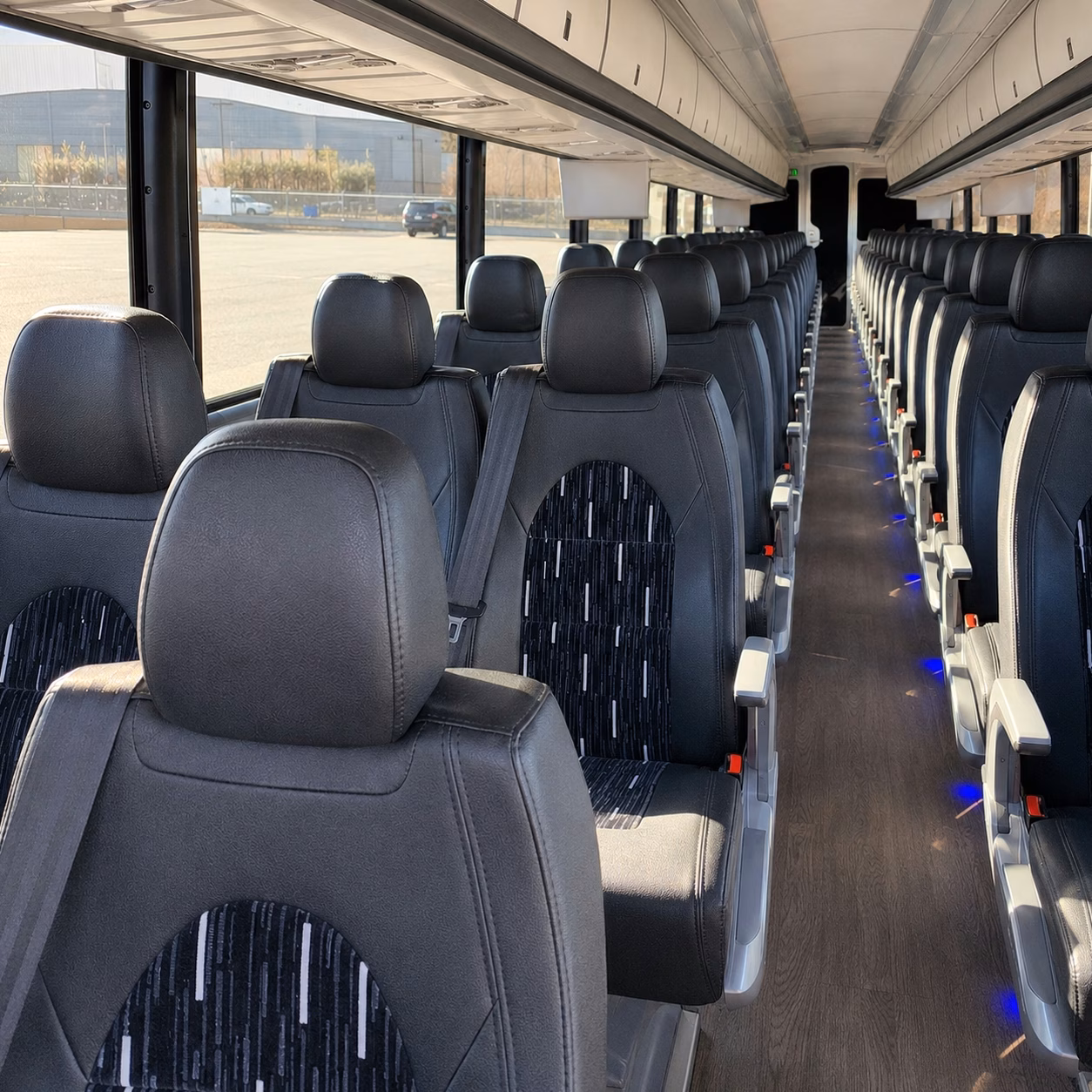 ann arbor charter bus rental interior